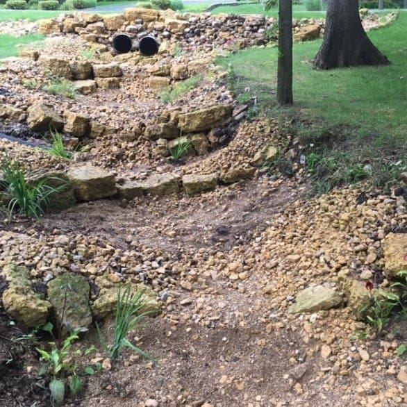 regenerative stormwater conveyance steps