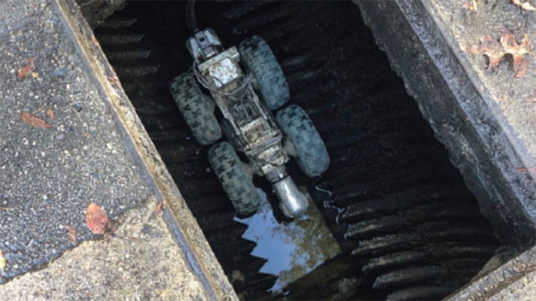 cctv wastewater pipe inspection
