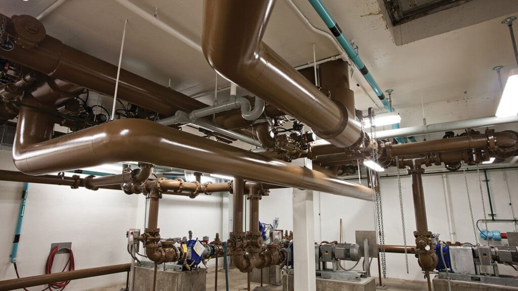 brown wastewater pipes
