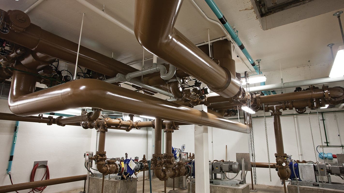 brown wastewater pipes