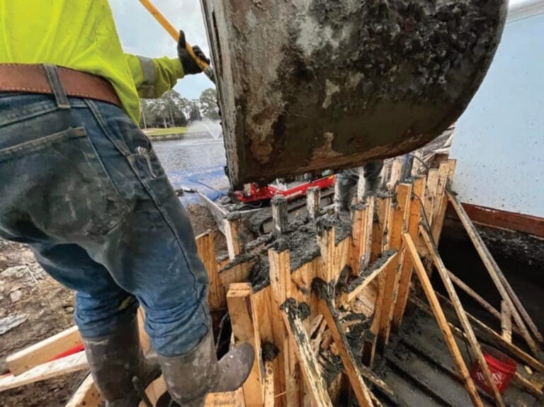 pouring wall
